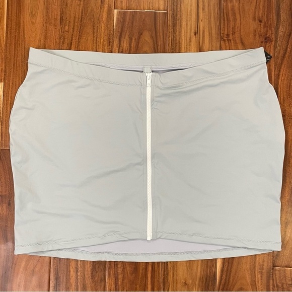 SKIMS Other - Skims Women Plus Size Sporty Zipper Swim Mini Skirt Blue Pacific Size 4x NWT.